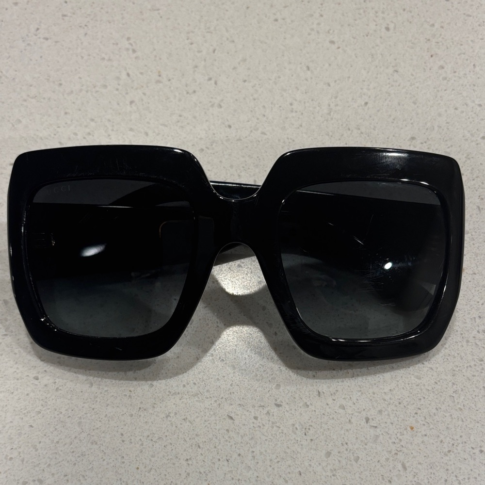 Gucci Oversized Square Sunglasses Black